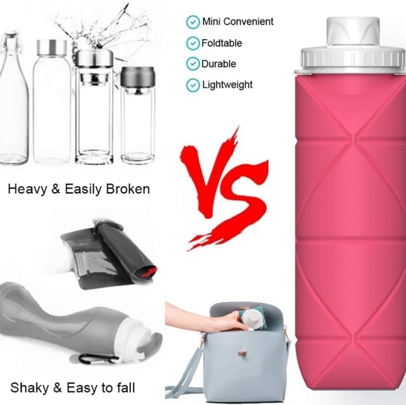 SPECIAL MADE Collapsible Water Bottle - 2.75" Diameter, 9.65" Height Unfolded - Picture 10 of 11